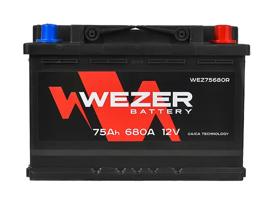 Аккумулятор WEZER 75Ah 680A (R)