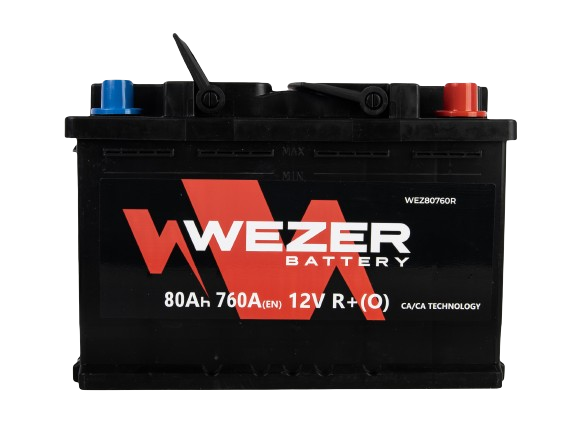Аккумулятор WEZER 80Ah 760A (R)